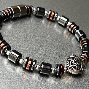 Brighton-stil hjärtformad magnetisk armband med kopparmagneter och extra starkt spänne ~ bild 8