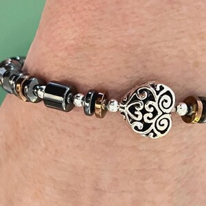 Brighton-stil hjärtformad magnetisk armband med kopparmagneter och extra starkt spänne ~ bild 10