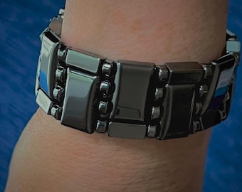 Super Strength Magnetic Bracelet ~ Extra wide Cuff Style Quadruple Strand! ~ Bestseller since 2012!! ~