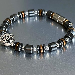 Brighton-stil hjärtformad magnetisk armband med kopparmagneter och extra starkt spänne ~ bild 4