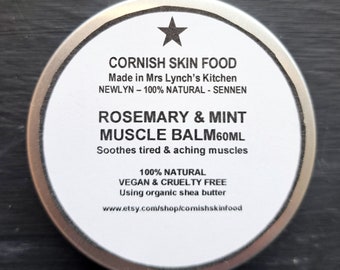 Rosemary and Mint Muscle Balm 60ml (vegan)