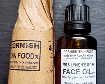 NEW SIZE - Mrs Lynch's Rose Face Oil 20ml  (vegan) large bottle with pipette