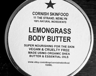 Lemongrass body butter 150ml  VEGAN