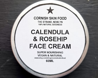 Calendula and Rosehip Face Cream 60ml (vegan)