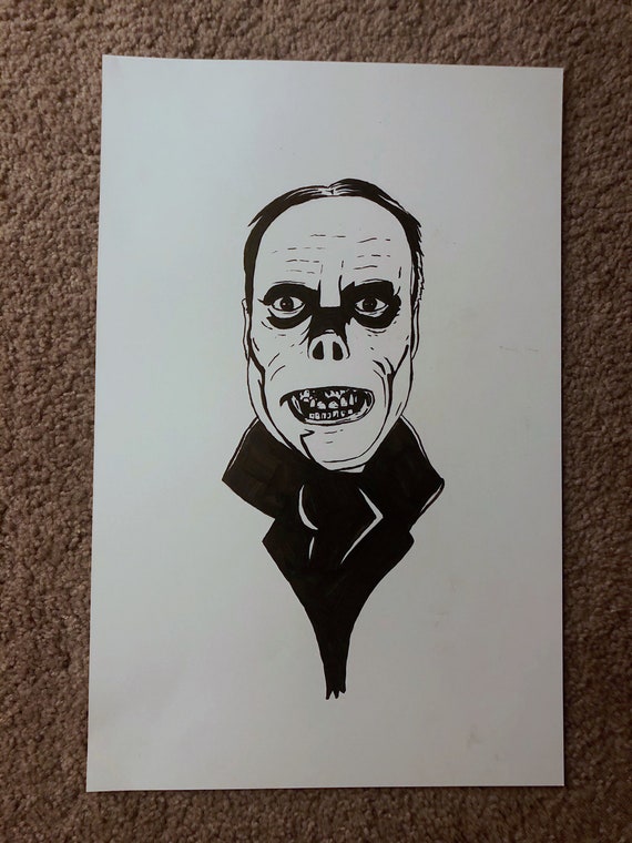 The Phantom Of The Opera Drawing Etsy