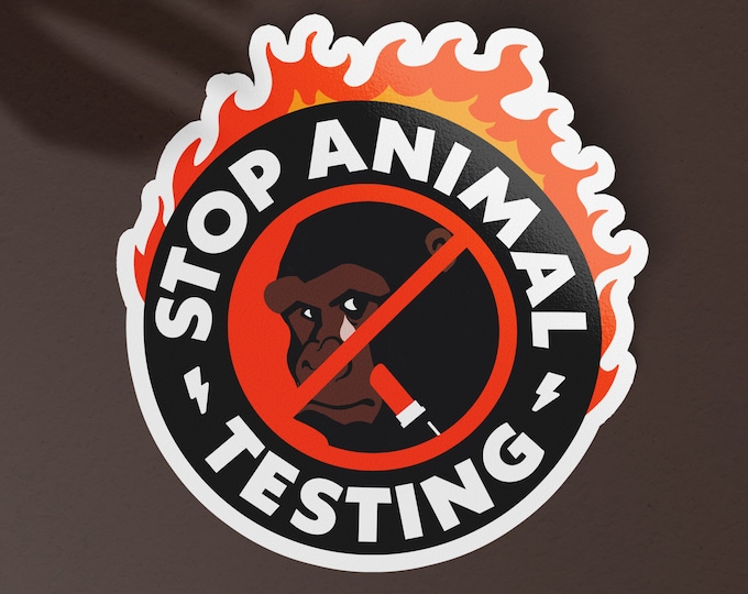 No Animal Testing Stickerrs Say No to Animal Testing Vinyl Sticker Vegan Environment Animal Rights ...