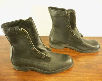 Dated 4-1973 Vintage Vietnam Combat WAR Trench Biker Work Men/'s Soft Toe Boots Made in USA Size 10 Wide
