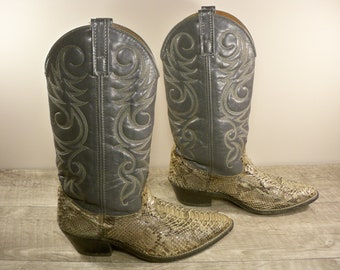 acme snakeskin boots