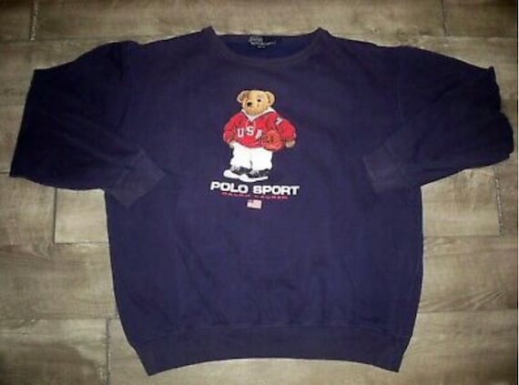 Vintage Polo Ralph Lauren RL Bear USA Basketball S