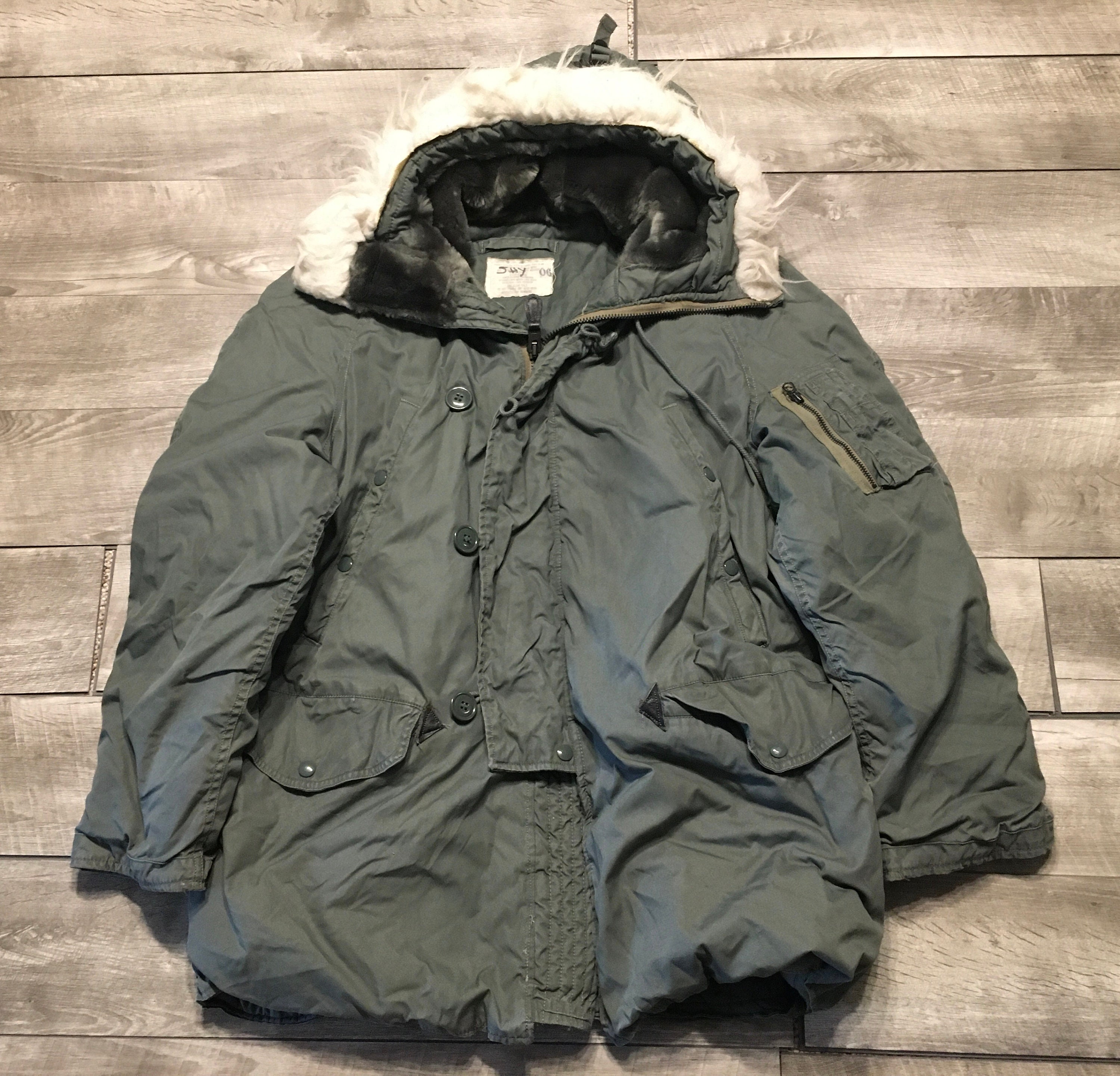 Vintage 60's 1964 Vietnam Era Military Type N-3B Snorkel Parka Jacket ...