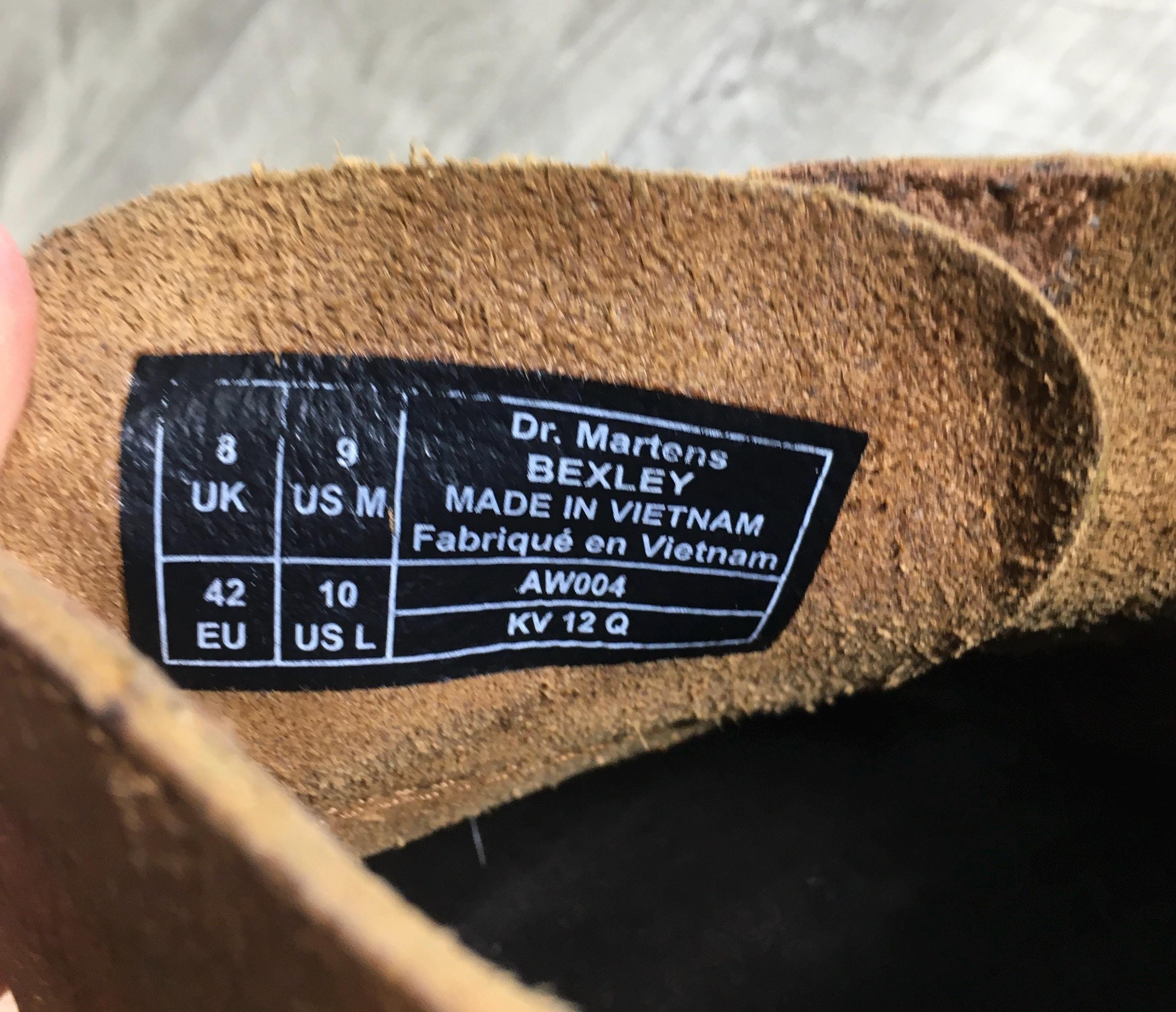 Mens Dr. Martens Bexley Docs Derby Distressed Brown Leather 