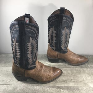 Bottes de cow-boy Tony Lama en cuir vintage, style 6210