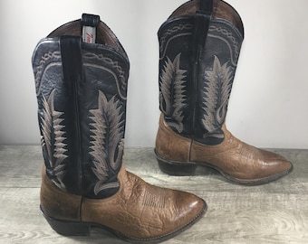 Tony Lama 6171 Ol 'Buck El Paso Herren Leder Pull-On Western-Stiefel Made in USA Größe 8.5 Medium
