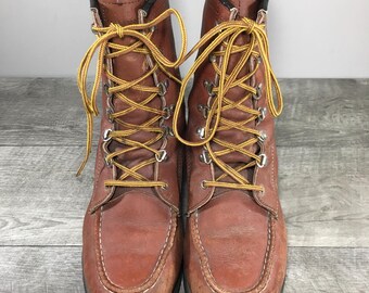 Vintage Field & Stream Style 989 Upland Moc Toe Hunting Work Boots Men’s 10 D field and stream boots products for sale | eBay main image 4