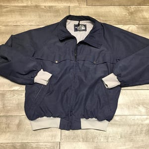 Vintage The North Face Blue Yoke Mens Windbreaker Jacket Coat Size XLarge Zip up