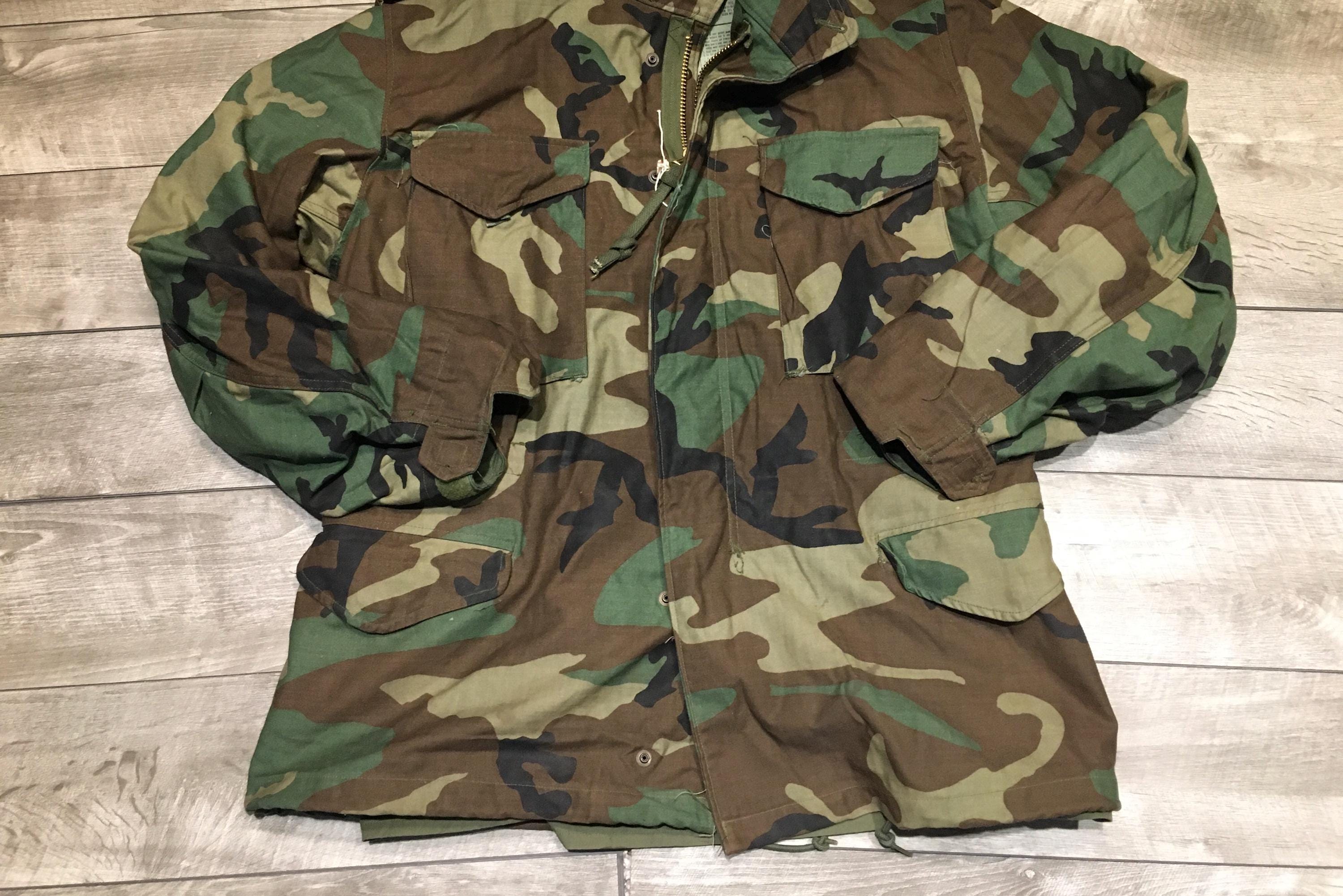 Vintage 1980s US Army Camo Parka Cold Weather Jacket Golden MFG Co