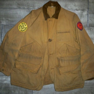 Vintage 50&#39;s Field Master Sears Men&#39;s Jacket Coat Hunting Fishing Upland Size Medium Made in USA