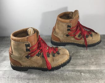 Bottes De Randonnée Vintage Kinney Colorado Pour Hommes - Taille 8.5 US - Cuir Suède - Imperméables Et Isolées - Occasion Très Bon état
