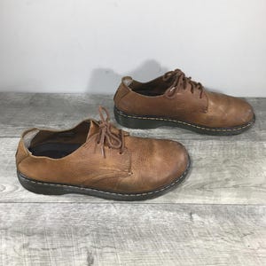 Mens Dr. Martens Bexley Docs Derby Distressed Brown Leather Shoes Size UK 8 US 9 Made in Vietnam