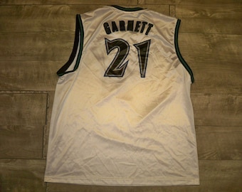 Vintage Reebok Minnesota Timberwolves Kevin Garnett NBA Uniform Jersey Size XLarge XL Made in Korea