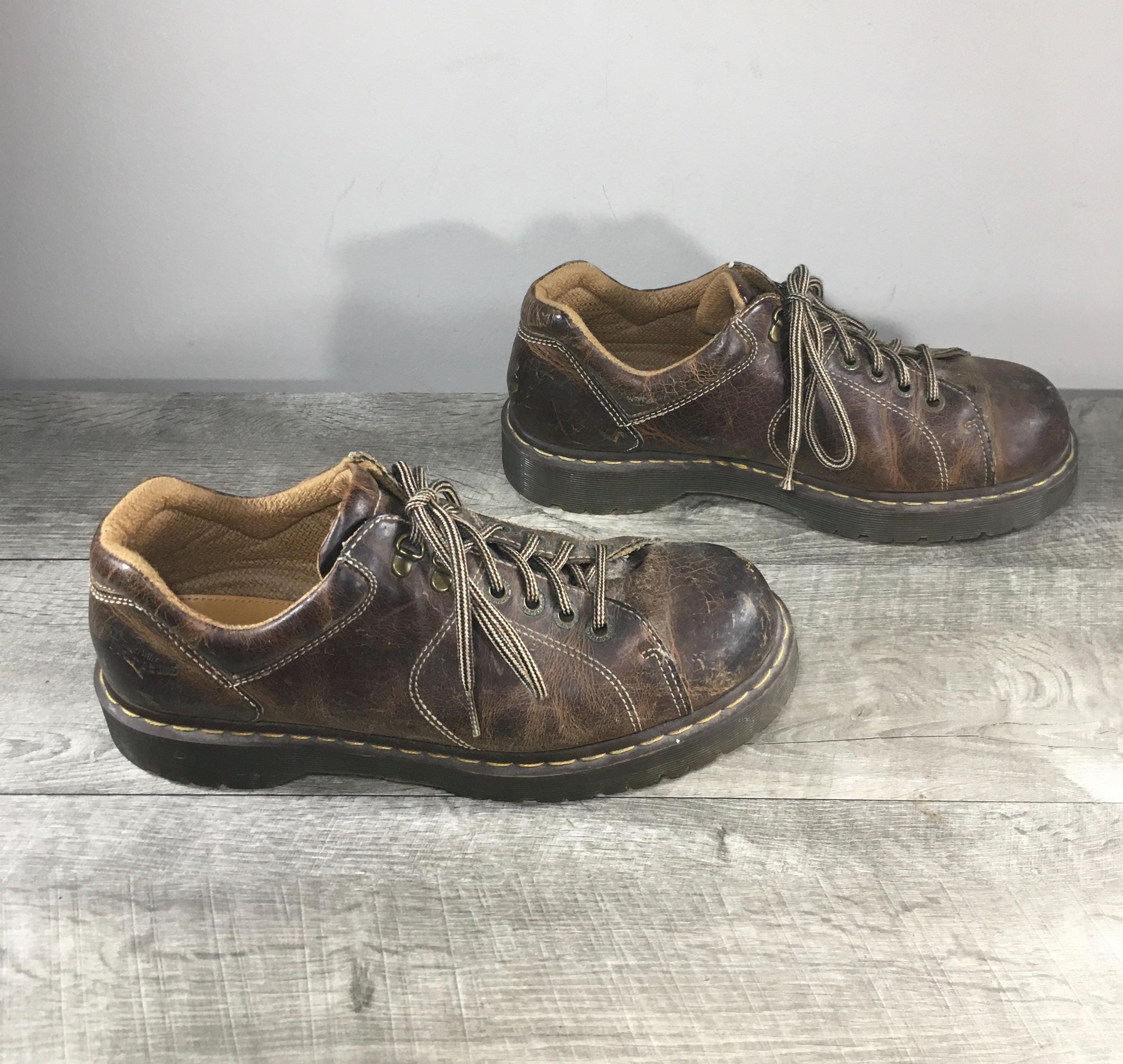 Dr. Martens 8B16 Brown Leather Oxfords Academia Split Toe Lace Up Men’s 10 Doc Martens Brown Lace up Shoes - Etsy main image 4