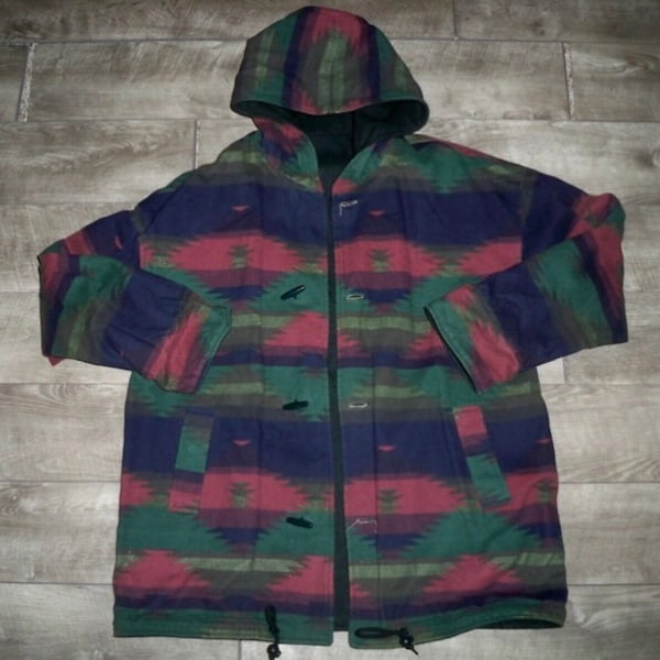 Aztec Pattern Coat Men Etsy