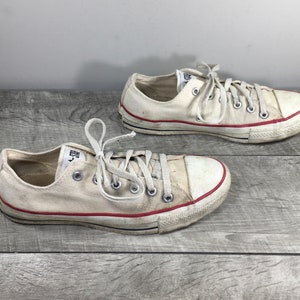 Vintage CONVERSE All Star Tan Made in USA Low Top Fashion Sneaker Shoes Kicks Size 7