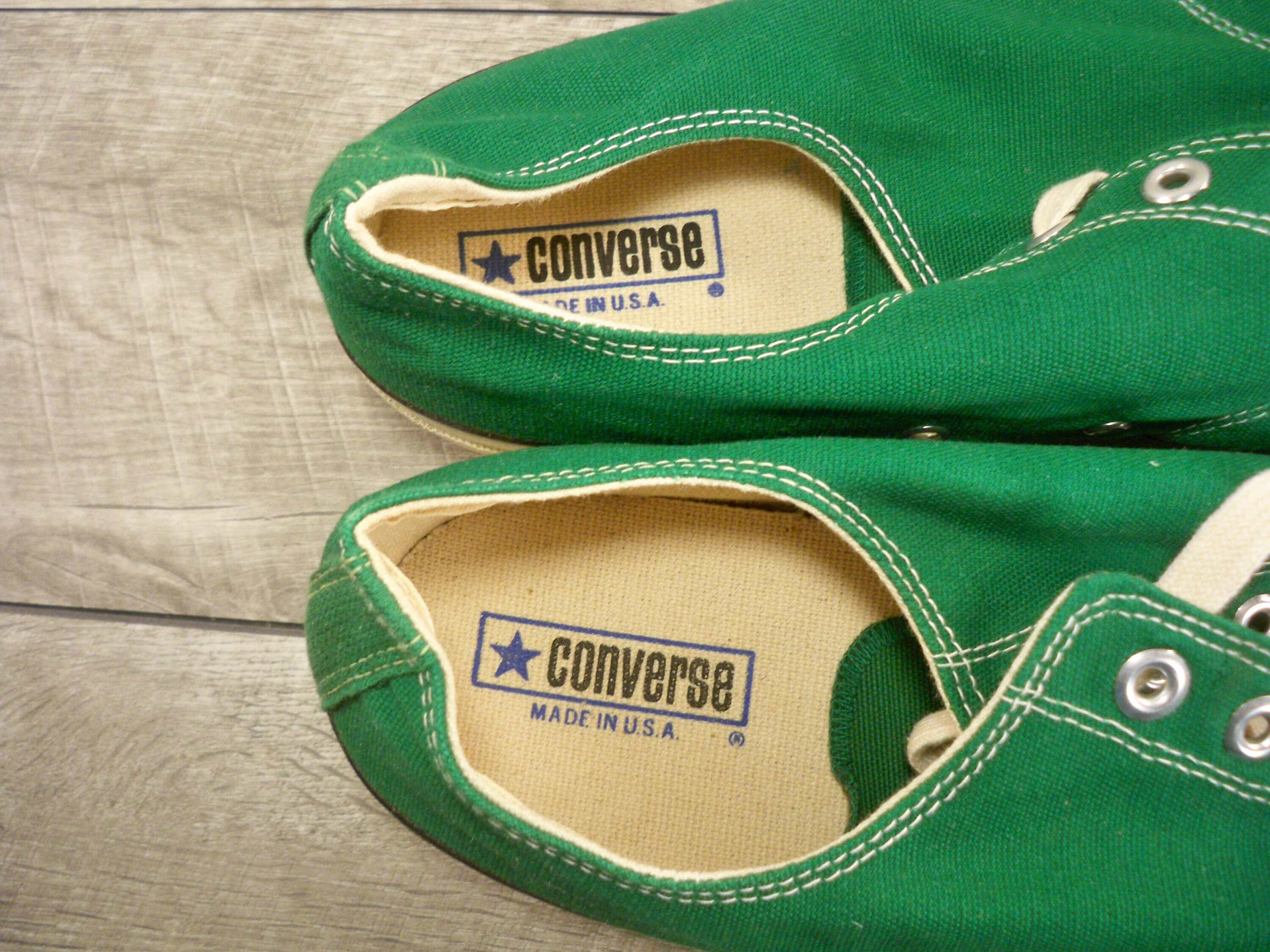 New Old Stock Vintage CONVERSE Chucks All Star Green Canvas Low 