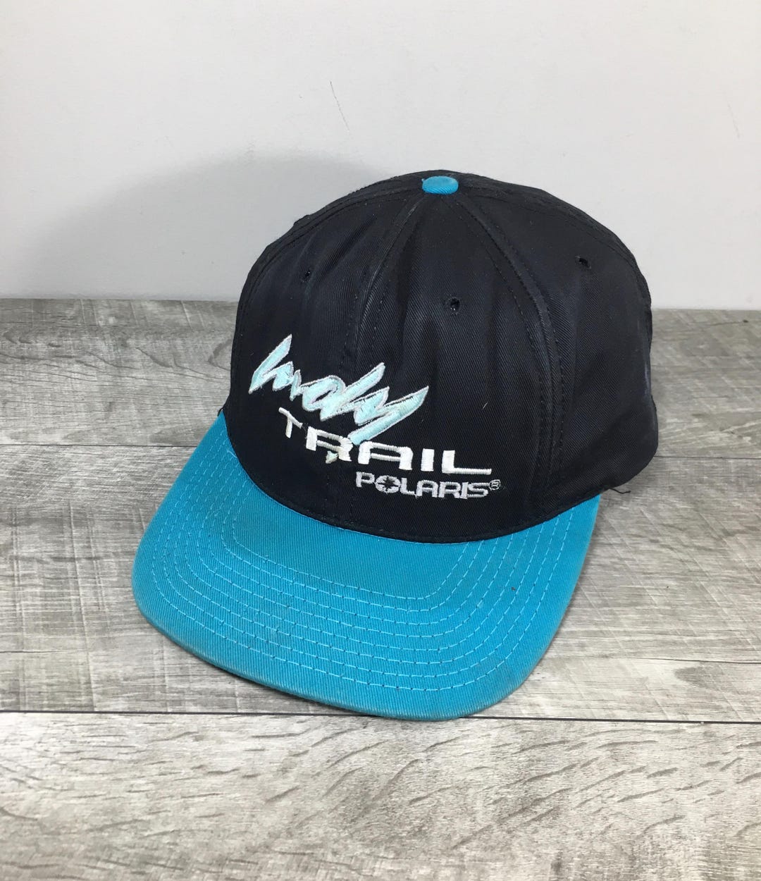 Polaris Racing Cap Vintage Indy Polaris Trail Snowmobile Snowmobiling Racing Black Blue ...