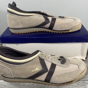 Vintage New Old Stock Keds Triple Sport Tan Leather Men’s Trainers Sneakers Kicks Shoes Size 9.5 Made in Korea