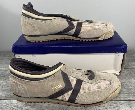 Vintage New Old Stock Keds Triple Sport Tan Leath… - image 1