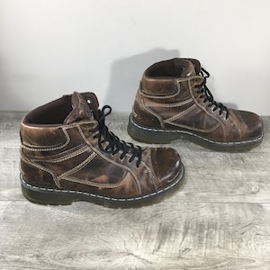 Dr. Martens Docs Soren Mens Distressed Leather Air Wair Soft Toe Boots Size UK 12 US 13