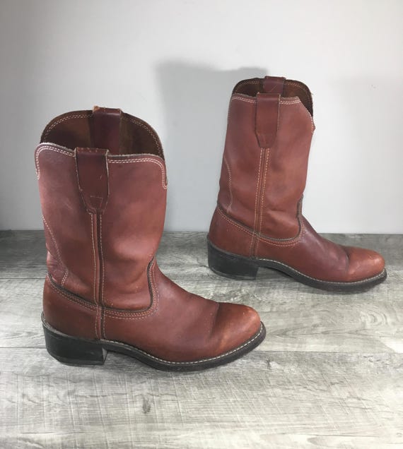 Classic Brown Leather Western Cowboy Boots Mens Western Cowboy Boots Dark Brown Real Leather Classic  main image 4