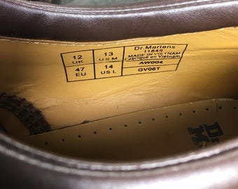 Martens Doc 11849 Crazy Horse Brown Leather Shoes Mens Lace up