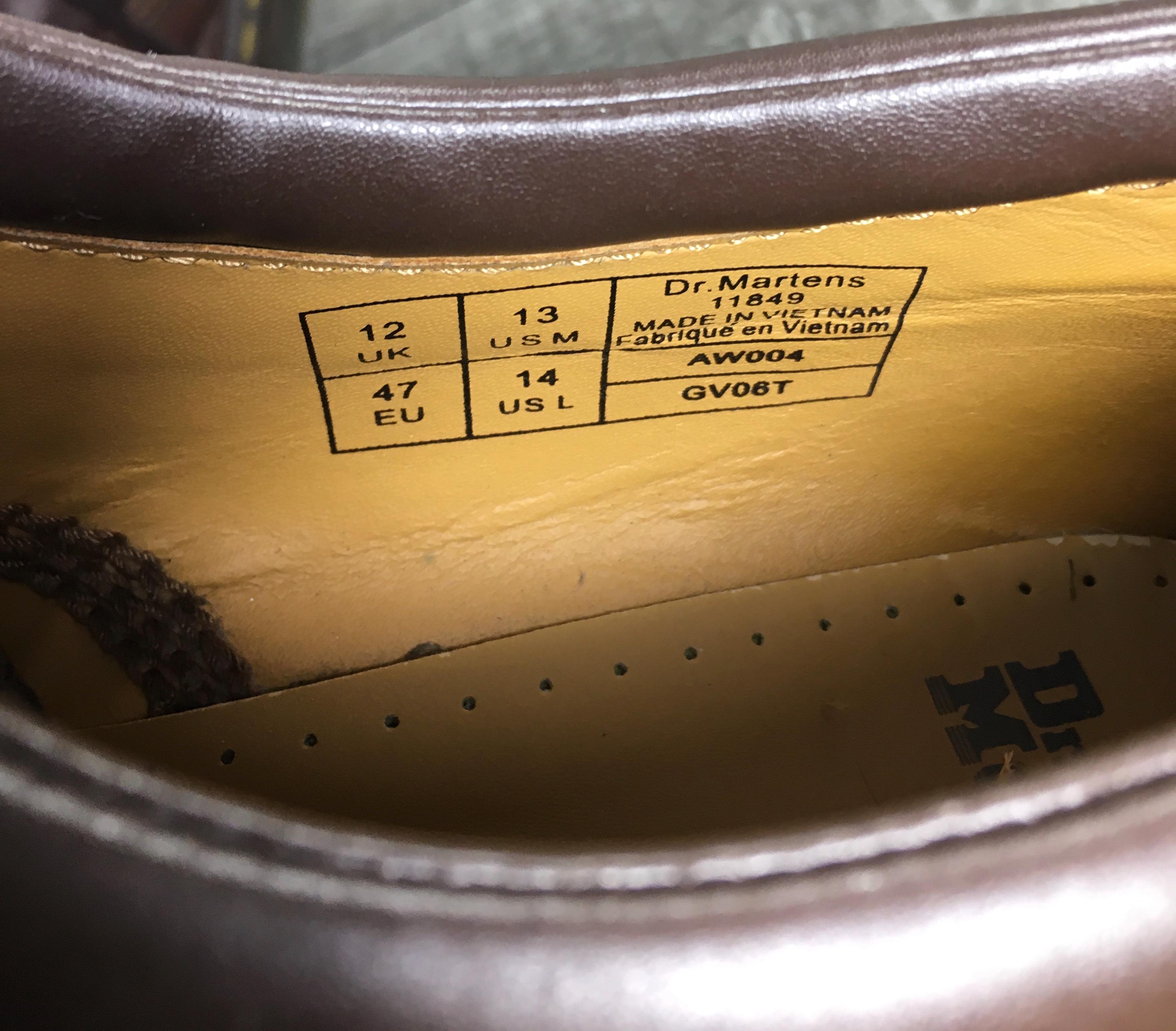 Dr. Martens Doc 11849 Crazy Horse Leather Shoes Mens Oxfords Size UK 12 US 13 Dr. Martens Crazy Horse oxfords UK8 – New Wave Pool main image 4