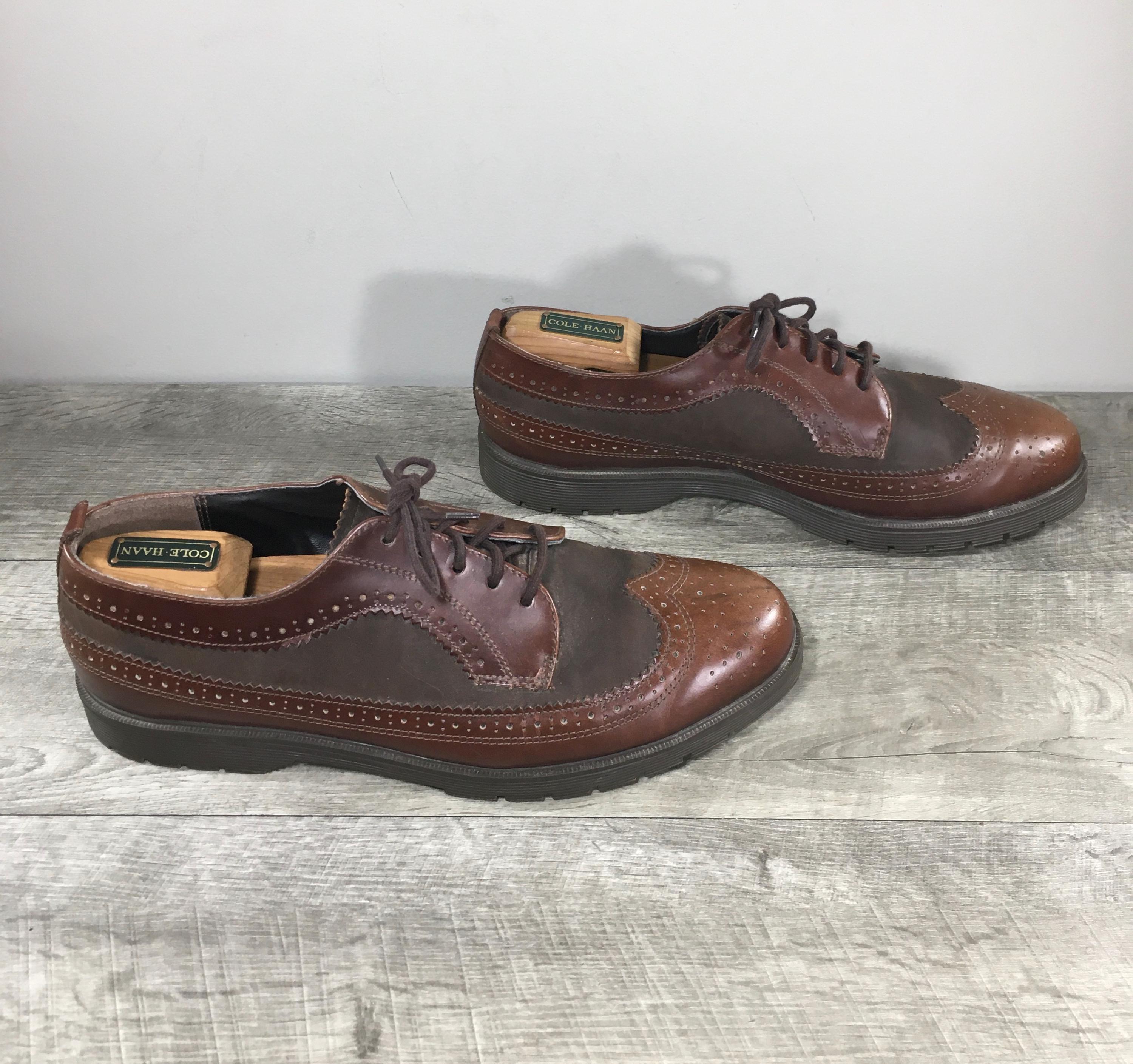 Mario’s Leather Saddle Oxfords Spectator Wingtips Men’s Derby Shoes Size 11 Buy Spectator Wingtip Oxford - Black/White colour shoe for  main image 4