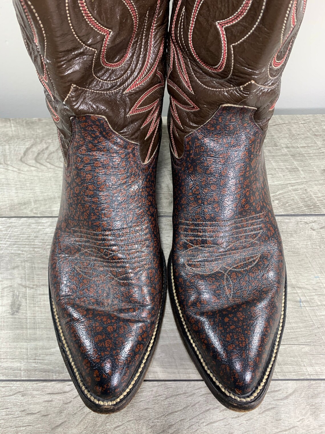 Vintage Cowtown Salt and Pepper Leather Cowboy Men's - Etsy