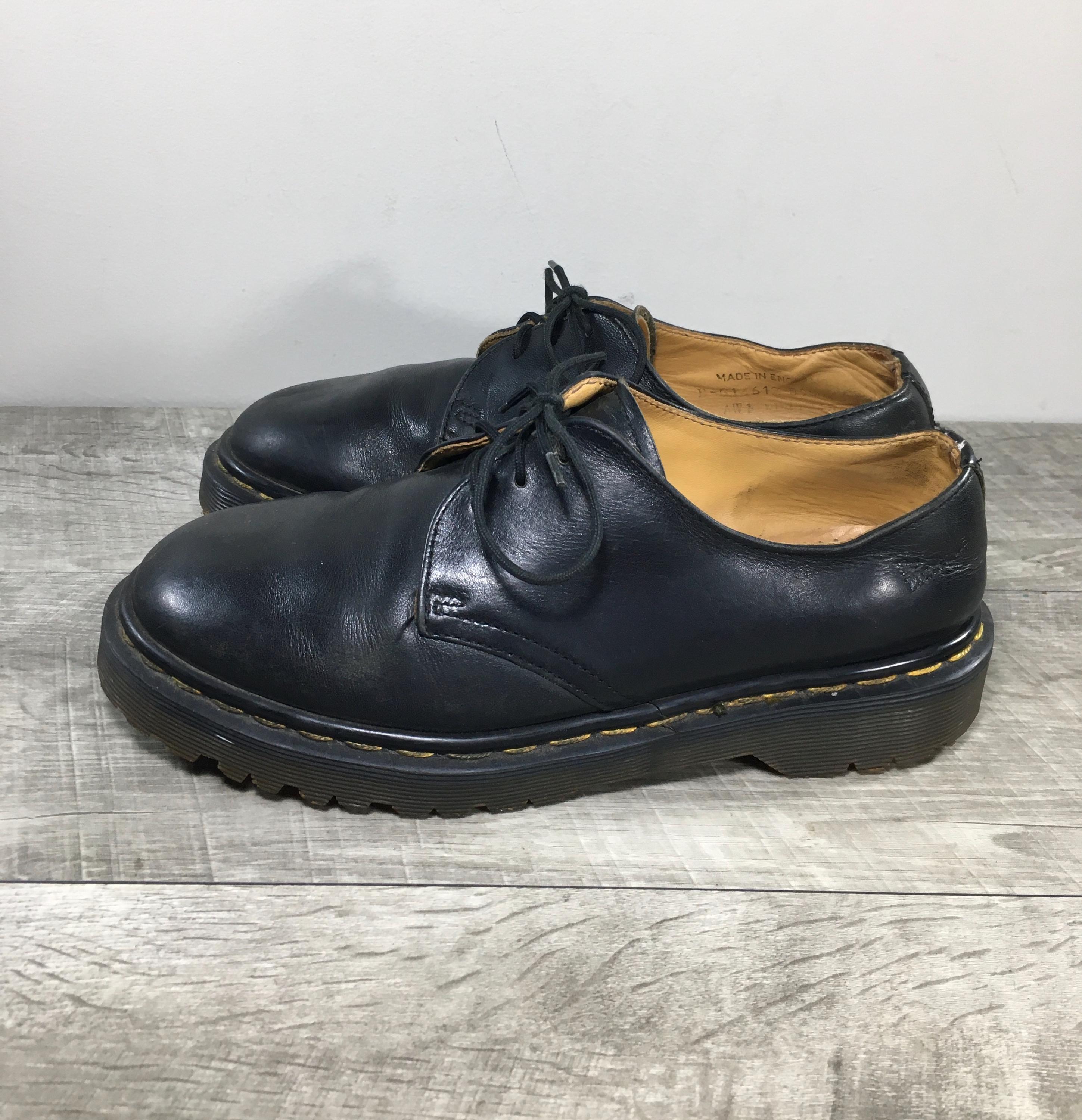 Vintage Dr. Martens Doc 1461 Smooth Black Leather Oxfords 
