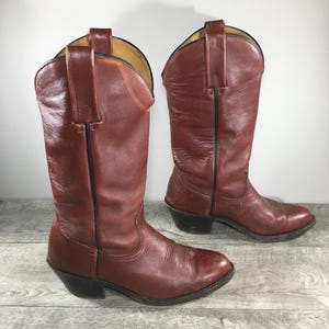 Vintage Frye 2356 Billy Mens Oxblood Western Cowboy Leather Soft Toe Boots Made in USA Size 9 Extra Wide