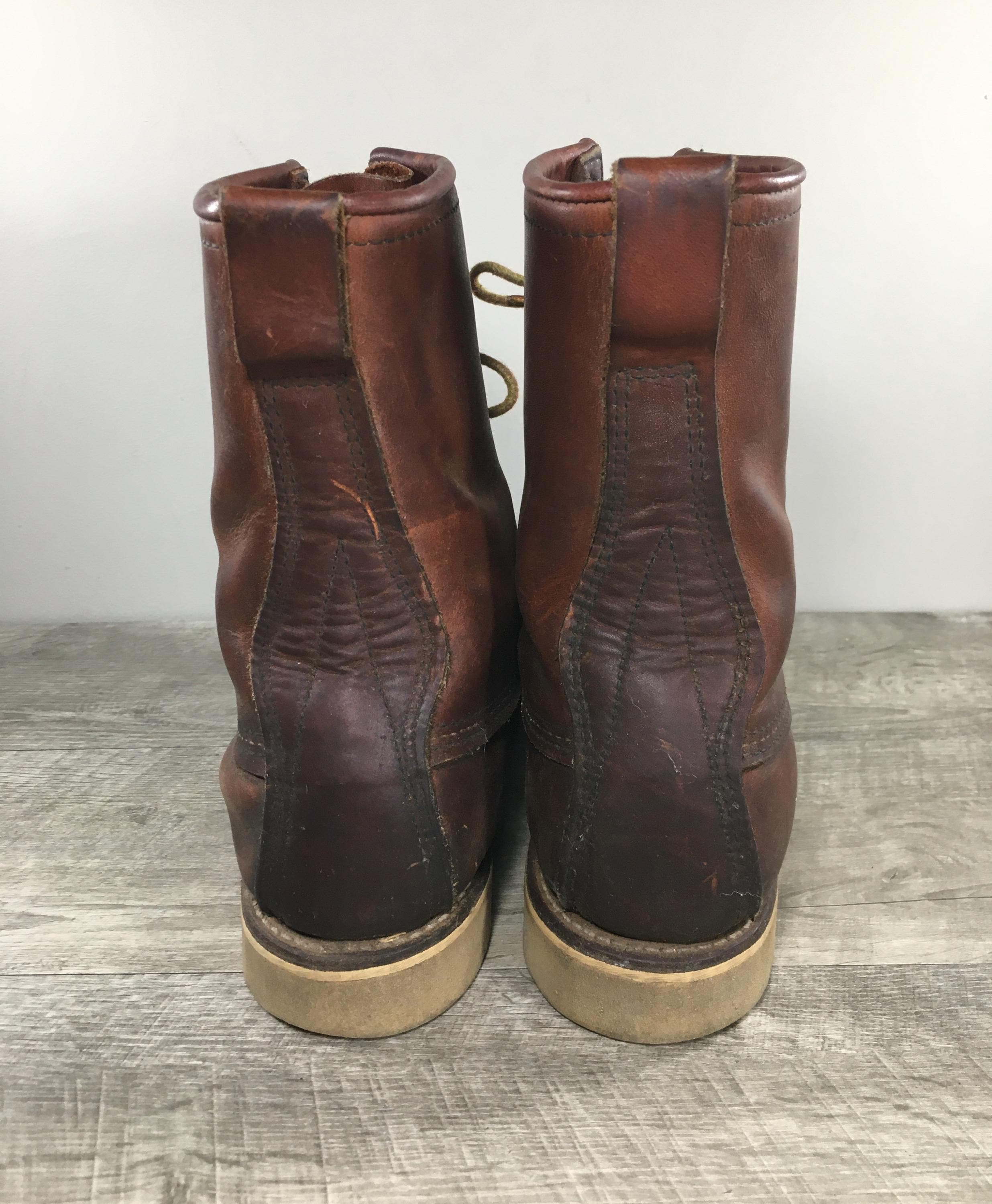 Vintage Irish Setter 877 Soft Moc Toe Work Mens Hunting Leather Boots Size 10 Vintage Irish Setter 877 Soft Moc Toe Work Mens Hunting  main image 4