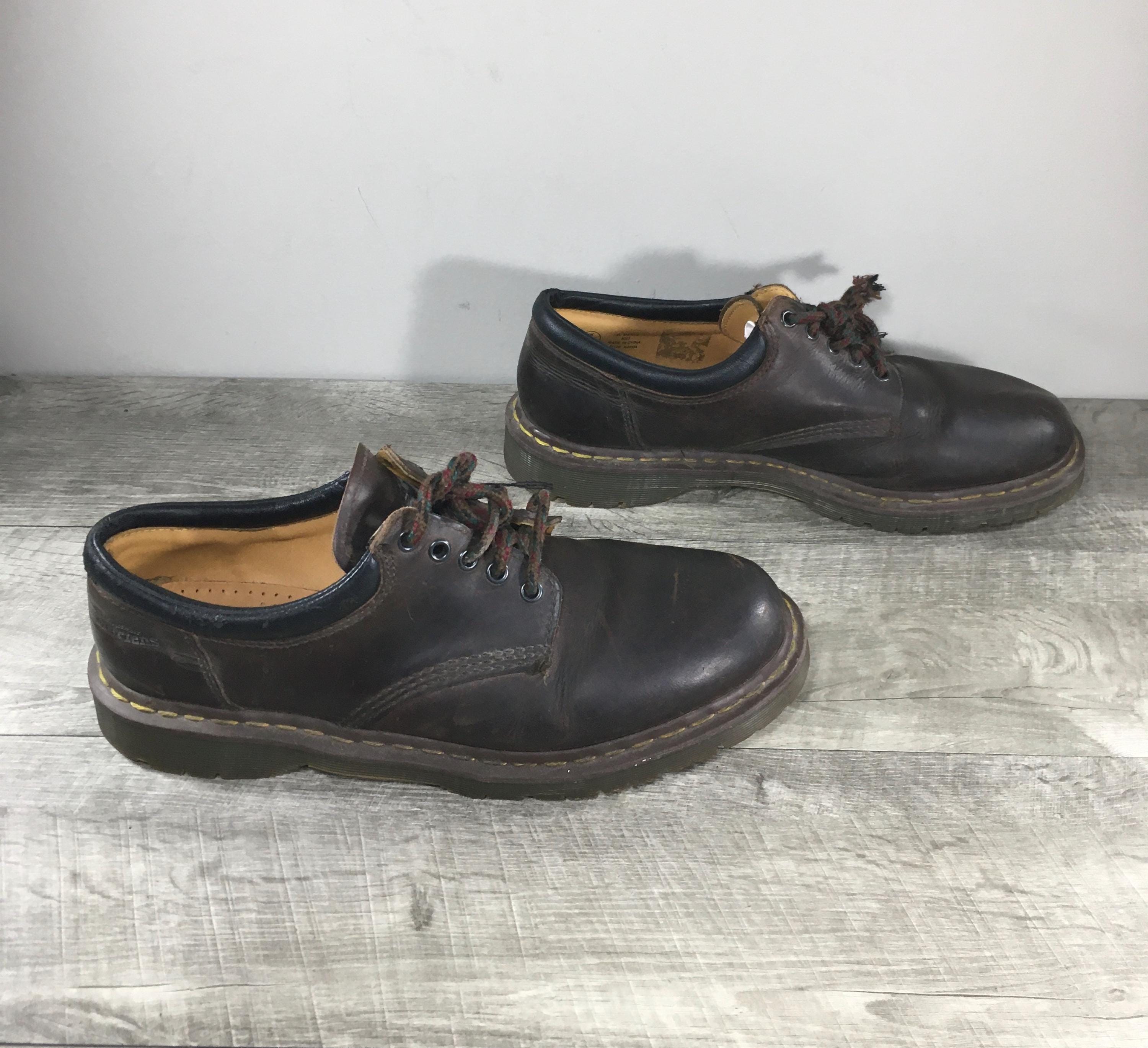 Docs Dr. Martens 8053 Arc Crazy Horse Brown Leather Platform Mens