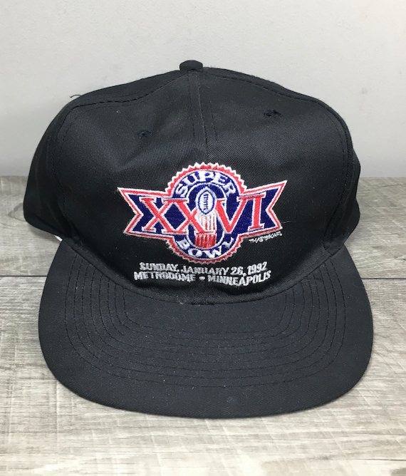 NOS Vintage 90s American Needle Super Bowl XXVI NFL Black