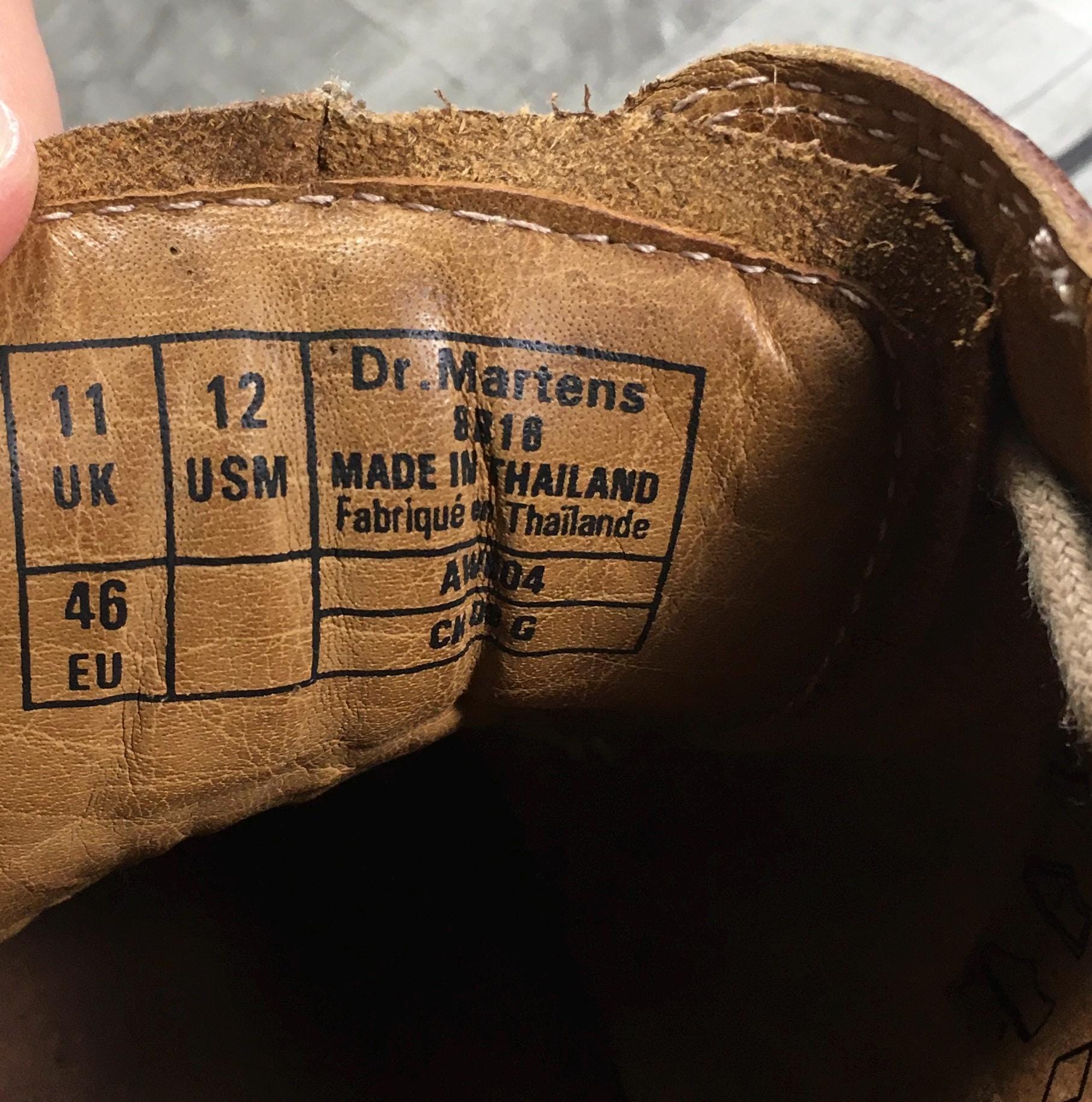 Vintage Dr. Docs Martens 8B16 Ripley Split Toe Leather Lace up