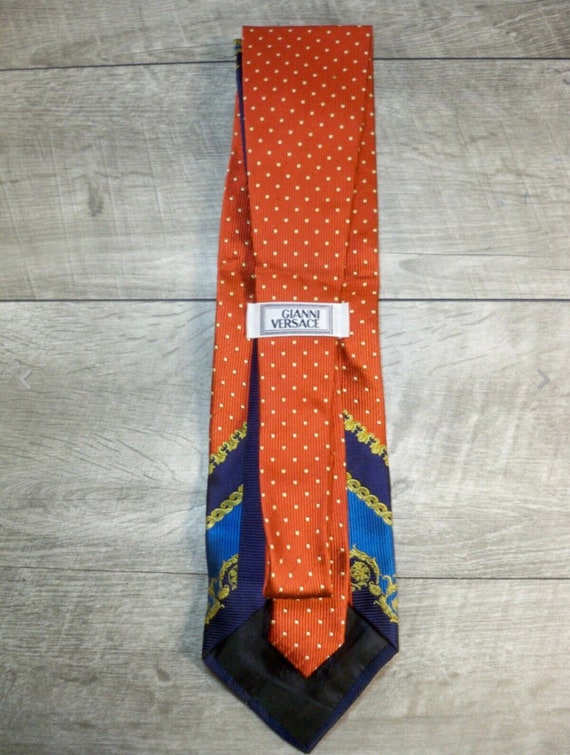 Gianni Versace Vintage Gold Medusa Silk Neck Tie … - image 4