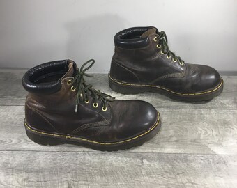 Vintage Dr. Martens 939 Ben Crazy Horse Doc Chunky Leather Made in England Mens Soft Toe Boots Size 10 US