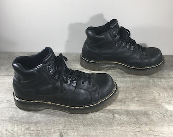 Mens Size 9.5 Steel Toe Dr. MARTENS Style Brown Leather 90s  display picture 3