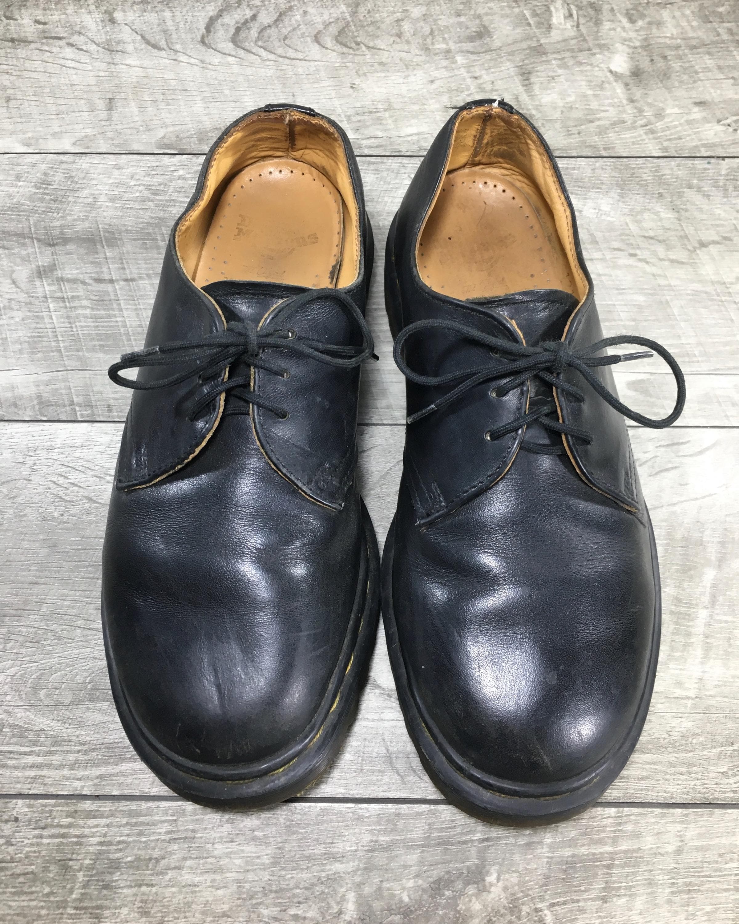 Vintage Dr. Martens Doc 1461 Smooth Black Leather Oxfords 