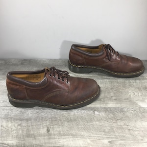 Dr. Martens Doc 11849 Crazy Horse Brown Leather Shoes Mens Lace Up Oxfords Size UK 12 US 13