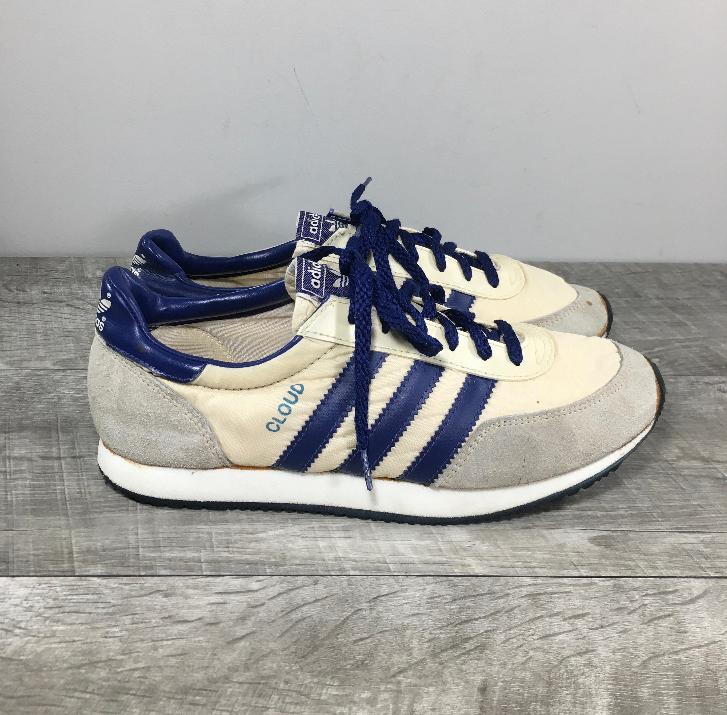 adidas gazelle silver green womens Vintage Adidas Boston Comfort Velcro Sneakers US 9 – dla dushy