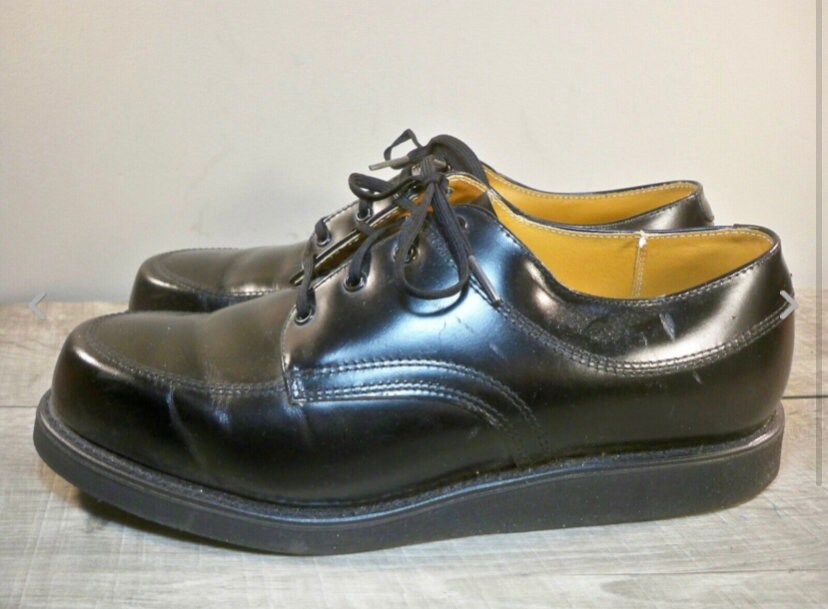 Vtg Union Made in USA Leather Oxford Soft Toe Delivery Mail Deck Men\'s Shoes 8.5 Red Wing 8092 Shop Moc Toe Oxford Boot Oro Legacy main image 4